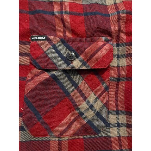 Volcom Red Plaid Work Wear Jacket Men’s Size L - Picture 6 of 6